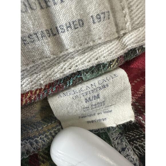 American Eagle Outfitters Patchwork Madras Plaid Pajama Pj Pants Men's Medium - Picture 10 of 16